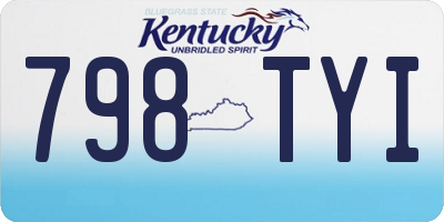 KY license plate 798TYI