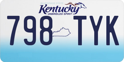 KY license plate 798TYK