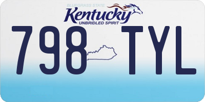 KY license plate 798TYL