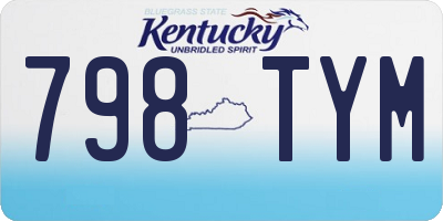 KY license plate 798TYM