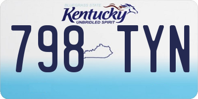 KY license plate 798TYN