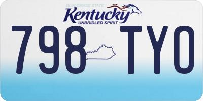 KY license plate 798TYO