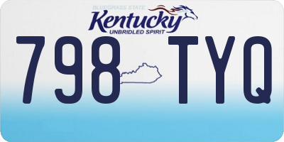 KY license plate 798TYQ