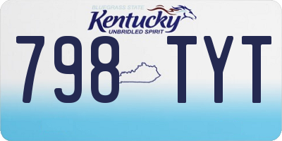 KY license plate 798TYT