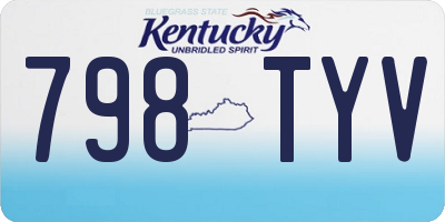 KY license plate 798TYV