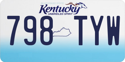 KY license plate 798TYW