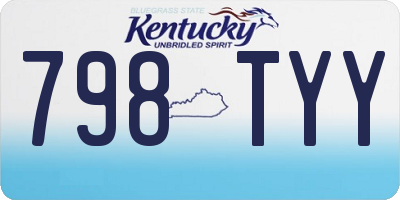 KY license plate 798TYY