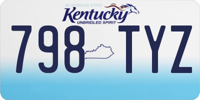 KY license plate 798TYZ