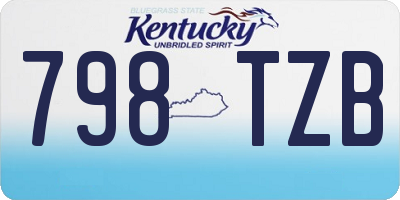 KY license plate 798TZB