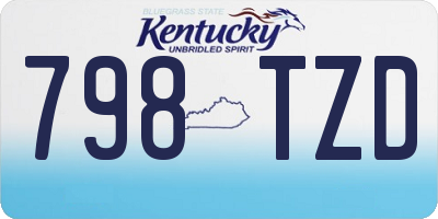 KY license plate 798TZD