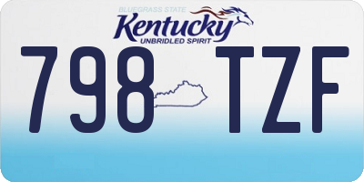 KY license plate 798TZF