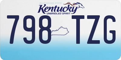 KY license plate 798TZG