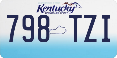 KY license plate 798TZI