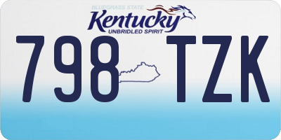 KY license plate 798TZK