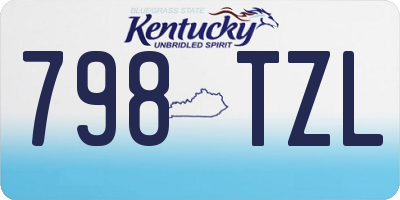 KY license plate 798TZL