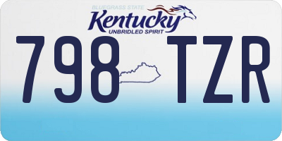 KY license plate 798TZR
