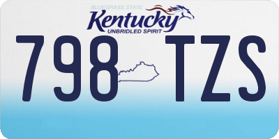 KY license plate 798TZS