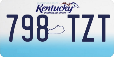 KY license plate 798TZT