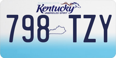 KY license plate 798TZY