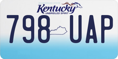 KY license plate 798UAP