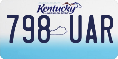 KY license plate 798UAR