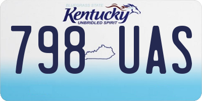 KY license plate 798UAS
