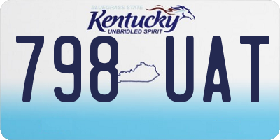 KY license plate 798UAT