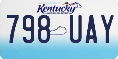 KY license plate 798UAY
