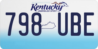 KY license plate 798UBE