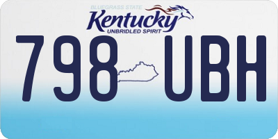 KY license plate 798UBH