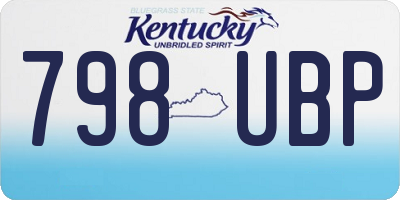KY license plate 798UBP