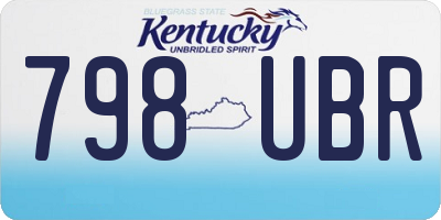 KY license plate 798UBR