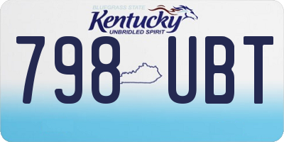 KY license plate 798UBT