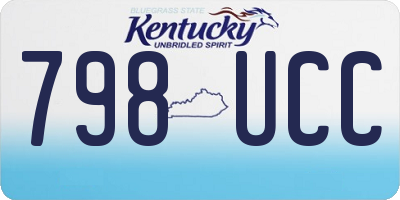 KY license plate 798UCC