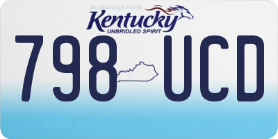 KY license plate 798UCD