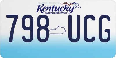 KY license plate 798UCG