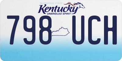 KY license plate 798UCH