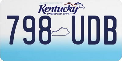 KY license plate 798UDB