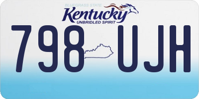 KY license plate 798UJH
