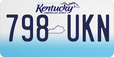 KY license plate 798UKN