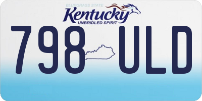 KY license plate 798ULD