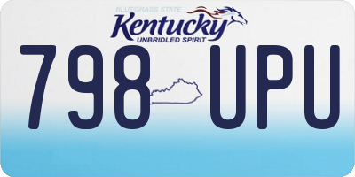 KY license plate 798UPU
