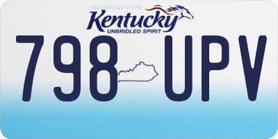 KY license plate 798UPV