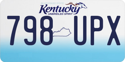 KY license plate 798UPX