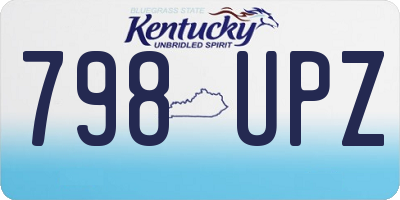 KY license plate 798UPZ
