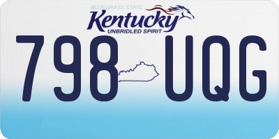 KY license plate 798UQG