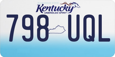 KY license plate 798UQL