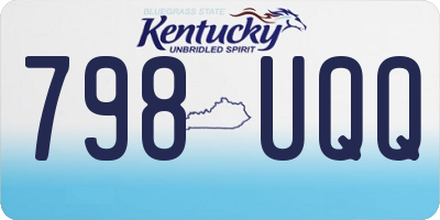 KY license plate 798UQQ
