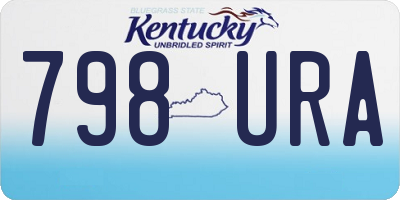 KY license plate 798URA