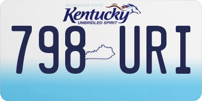 KY license plate 798URI